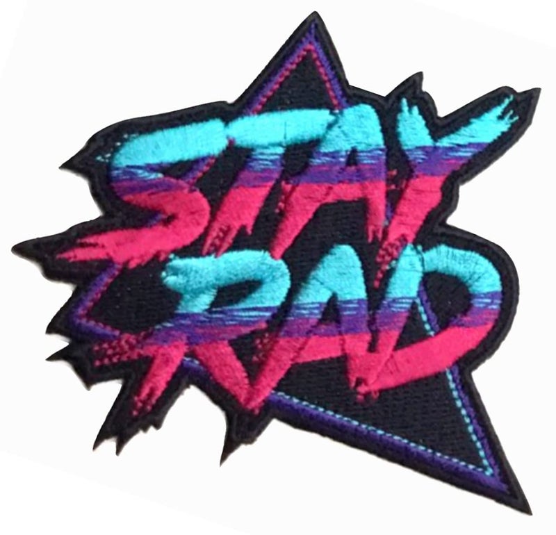 PatchClub - Stay Rad Patch Retro 80s Embroidered Iron, On/Sew On Cool Patch - Image 3